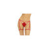 String ouvert rouge avec porte jarretelles réglables 